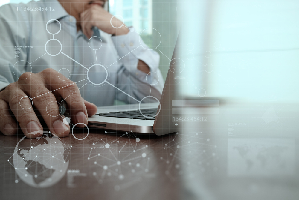 businessman hand working with modern technology and digital layer effect as business strategy concept businessman hand working with modern technology and digital layer effect as business strategy concept